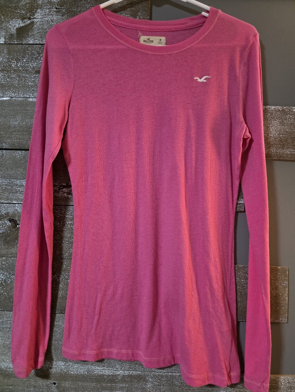 Y2K Hollister Pink Long Sleeve Crew Tee